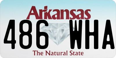 AR license plate 486WHA