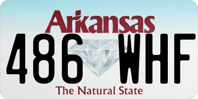 AR license plate 486WHF