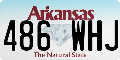 AR license plate 486WHJ