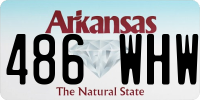 AR license plate 486WHW