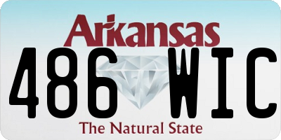 AR license plate 486WIC