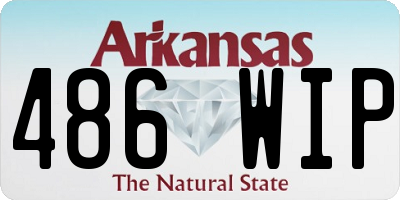 AR license plate 486WIP