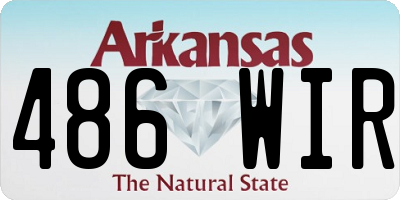 AR license plate 486WIR