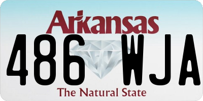 AR license plate 486WJA