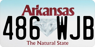 AR license plate 486WJB