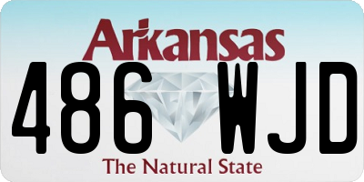AR license plate 486WJD