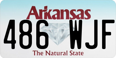 AR license plate 486WJF