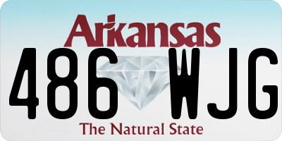 AR license plate 486WJG