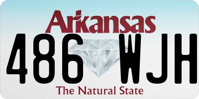 AR license plate 486WJH
