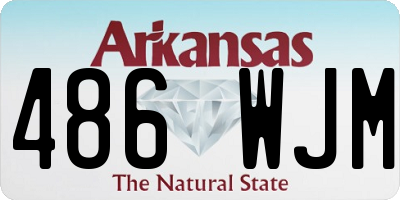 AR license plate 486WJM