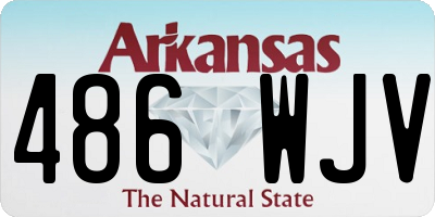 AR license plate 486WJV