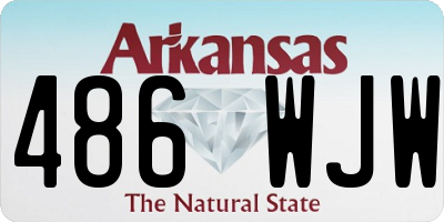 AR license plate 486WJW