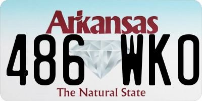 AR license plate 486WKO