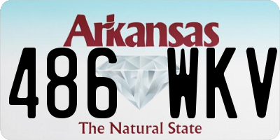 AR license plate 486WKV
