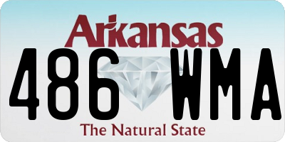 AR license plate 486WMA