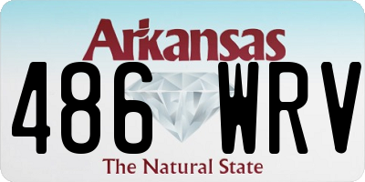 AR license plate 486WRV
