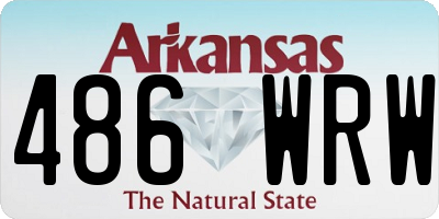 AR license plate 486WRW