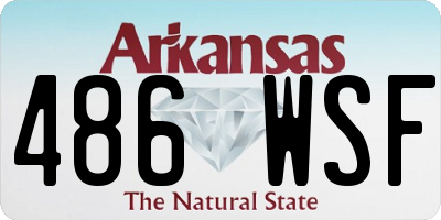 AR license plate 486WSF