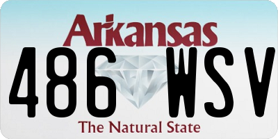 AR license plate 486WSV