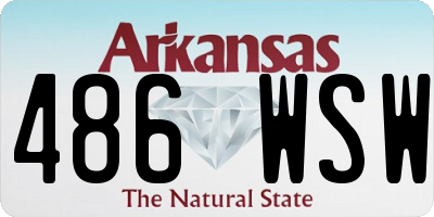 AR license plate 486WSW