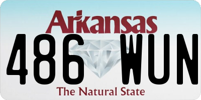 AR license plate 486WUN