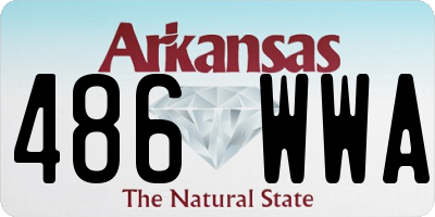 AR license plate 486WWA