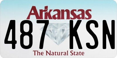 AR license plate 487KSN