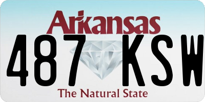 AR license plate 487KSW