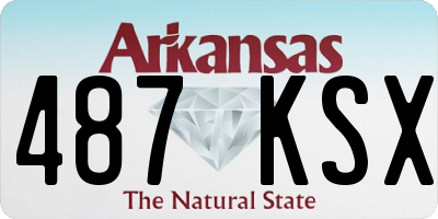 AR license plate 487KSX