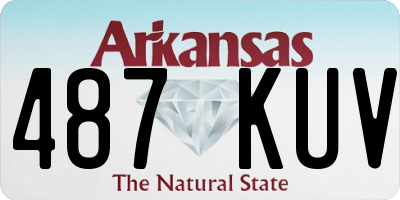 AR license plate 487KUV