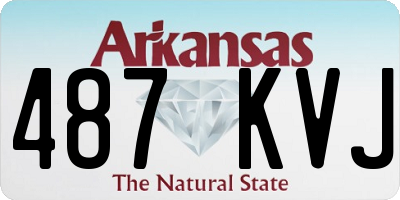 AR license plate 487KVJ