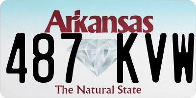 AR license plate 487KVW