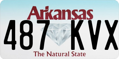 AR license plate 487KVX