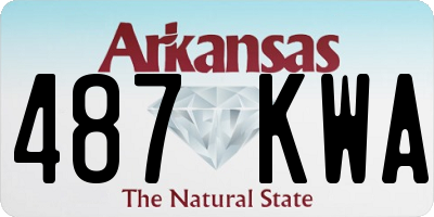 AR license plate 487KWA