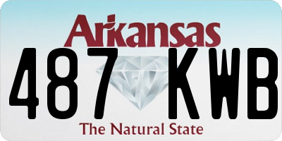 AR license plate 487KWB