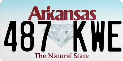 AR license plate 487KWE