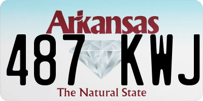 AR license plate 487KWJ