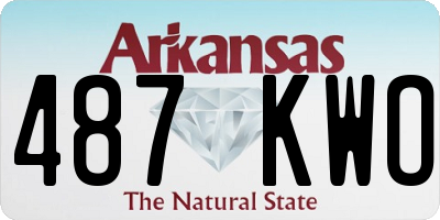 AR license plate 487KWO