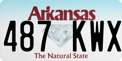 AR license plate 487KWX
