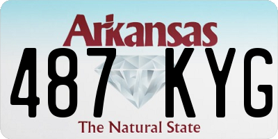 AR license plate 487KYG
