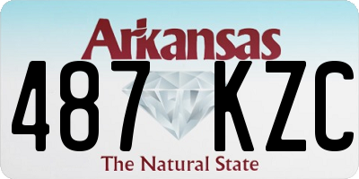 AR license plate 487KZC