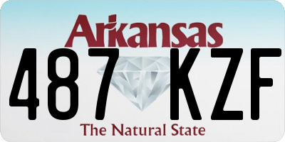 AR license plate 487KZF