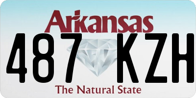 AR license plate 487KZH