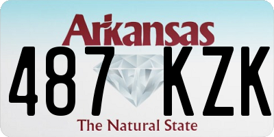 AR license plate 487KZK