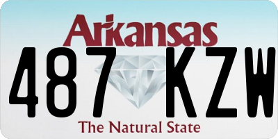 AR license plate 487KZW