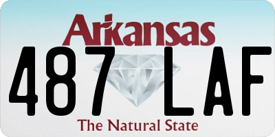 AR license plate 487LAF