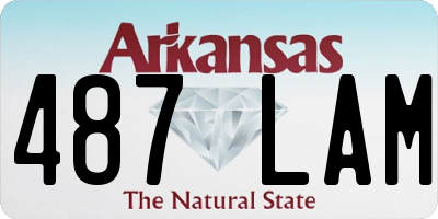 AR license plate 487LAM