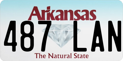 AR license plate 487LAN