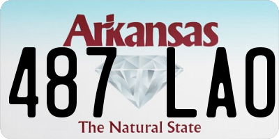 AR license plate 487LAO