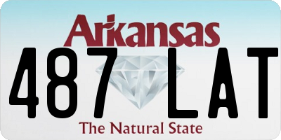 AR license plate 487LAT